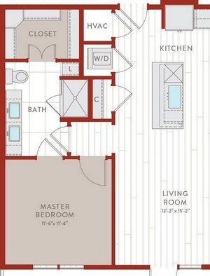 Aura Bluffview Apartments A8 1 Floor Plan Aura Bluffview Apartments A8 1 Floor Plan